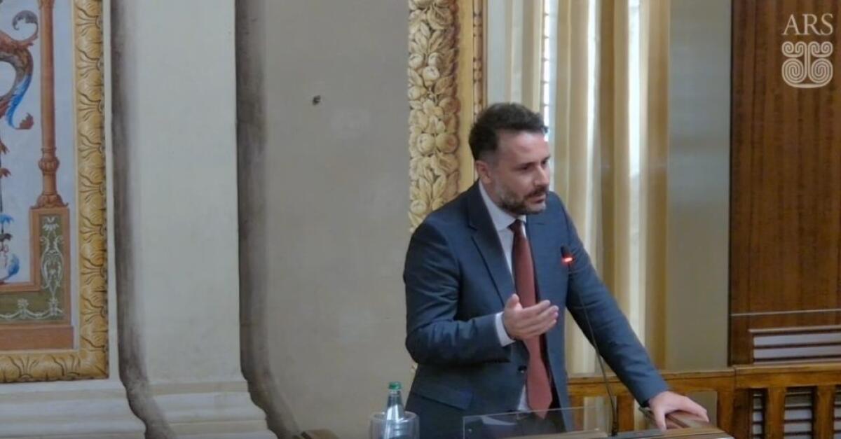 "Fondi ai Comuni in dissesto", Di Paola: "M5s ha sostenuto misure essenziali" - Di Paola durante il suo intervento all'Ars