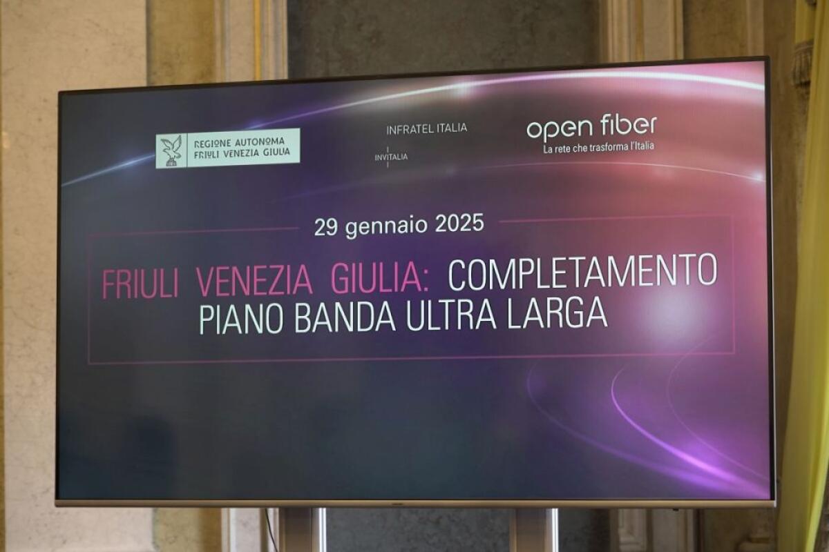 Open Fiber completa il piano banda ultra larga in Friuli Venezia Giulia -
