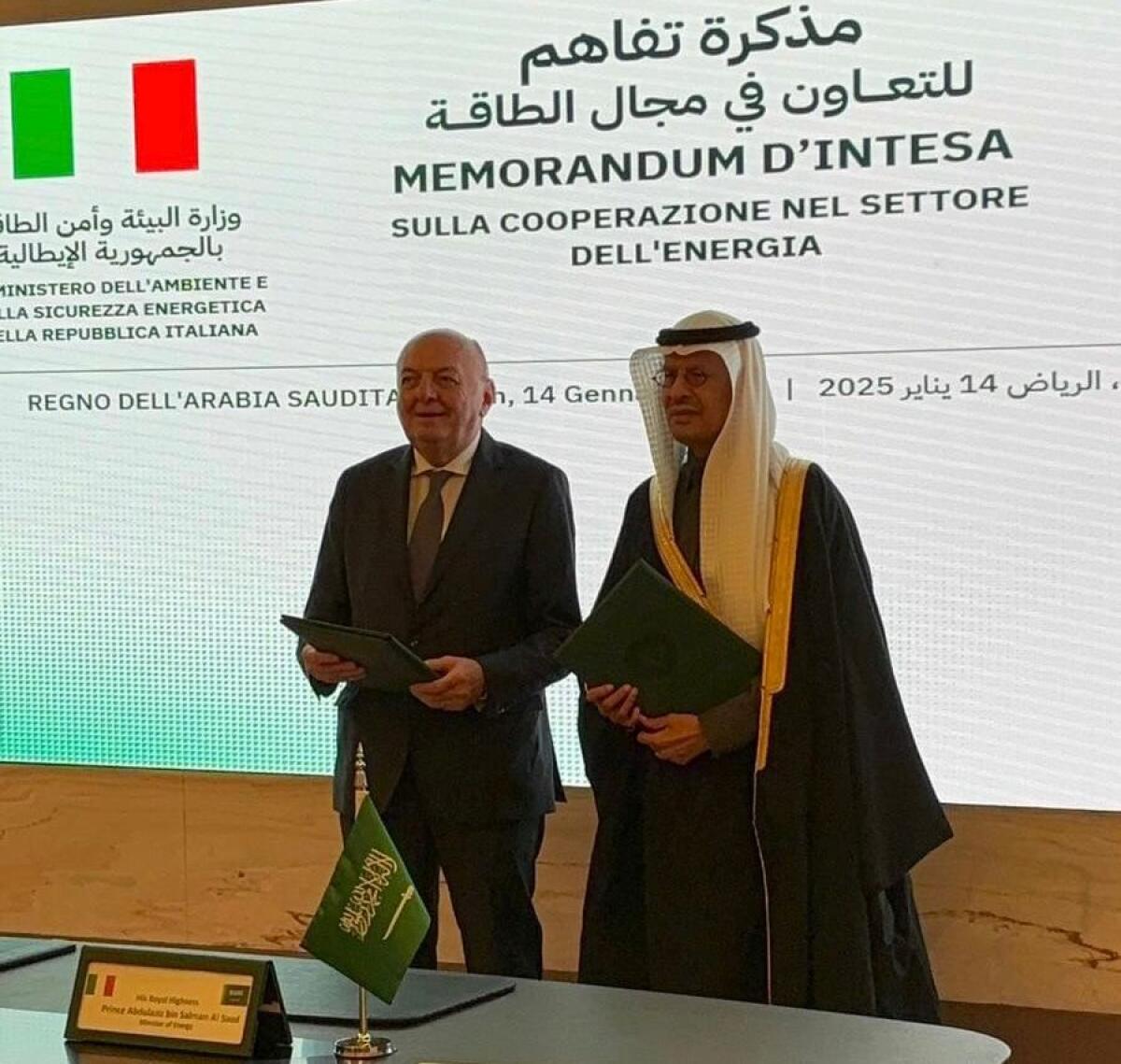 Energia, firmato a Riad memorandum tra Italia e Arabia Saudita - 