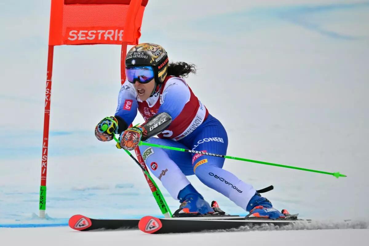 Brignone vittoria bis in gigante a Sestriere, Goggia quarta -