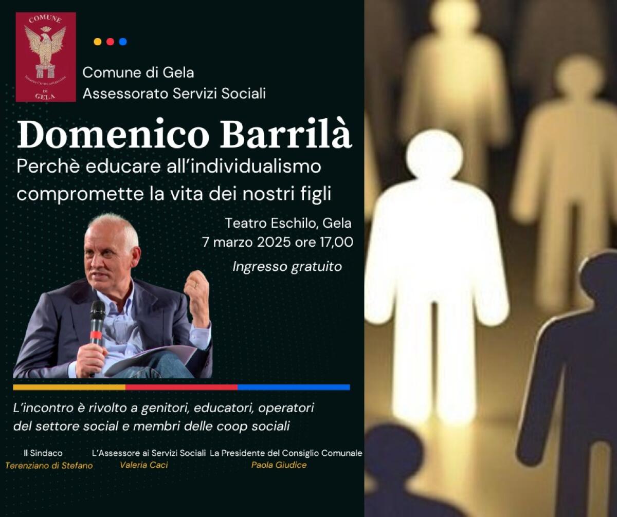 Domenico Barrilà affronta il tema pericolo dell’Individualismo nell’Educazione -