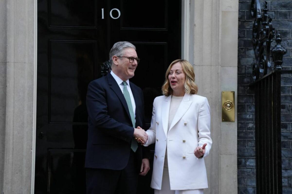 Giorgia Meloni al bilaterale con Keir Starmer -