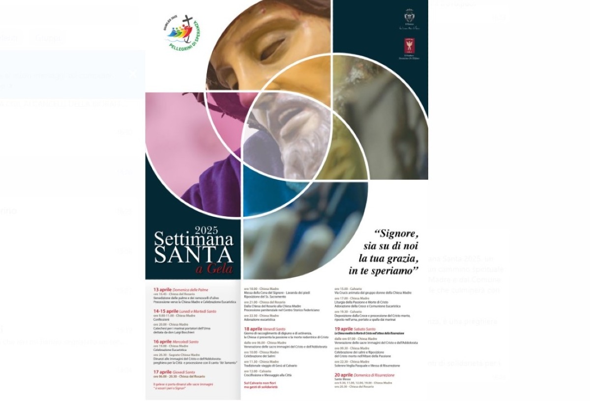 Settimana Santa 2025 a Gela: in Cammino verso la Pasqua -