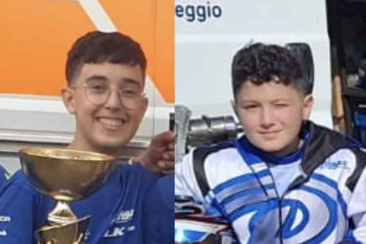 Kart, Coppa Italia di zona 7: Matteo Bagnato e Marco Pintaudi arrancano a Villarosa - Nella foto, da sinistra verso destra: Matteo Bagnato e Marco Pintaudi.