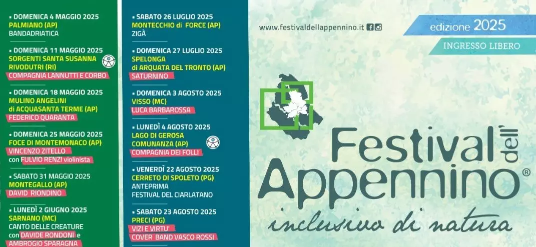 Torna il Festival dell’Appennino, 27 appuntamenti per sei mesi di eventi - 