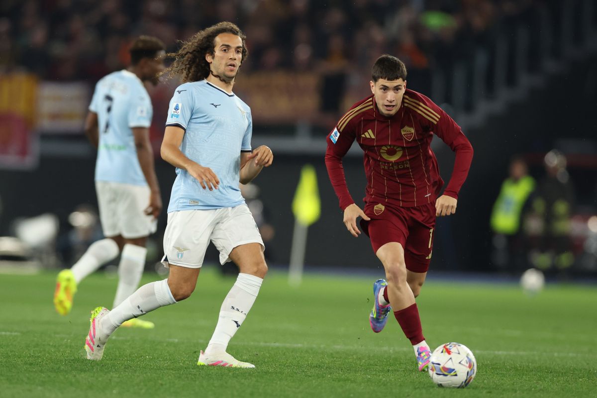 Lazio-Roma 1-1, Soulè risponde a Romagnoli - 