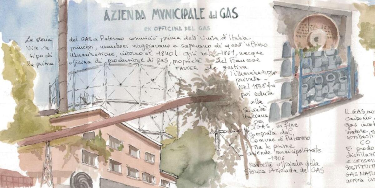 I disegni del gruppo Palermo/Sketchcrawl in mostra all’ex officina AMG Gas - 