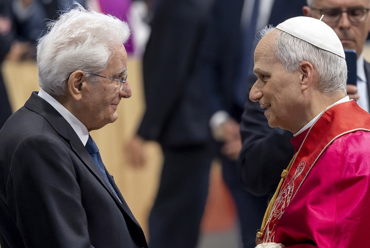 Mattarella alla messa d’inizio pontificato di Papa Leone - 