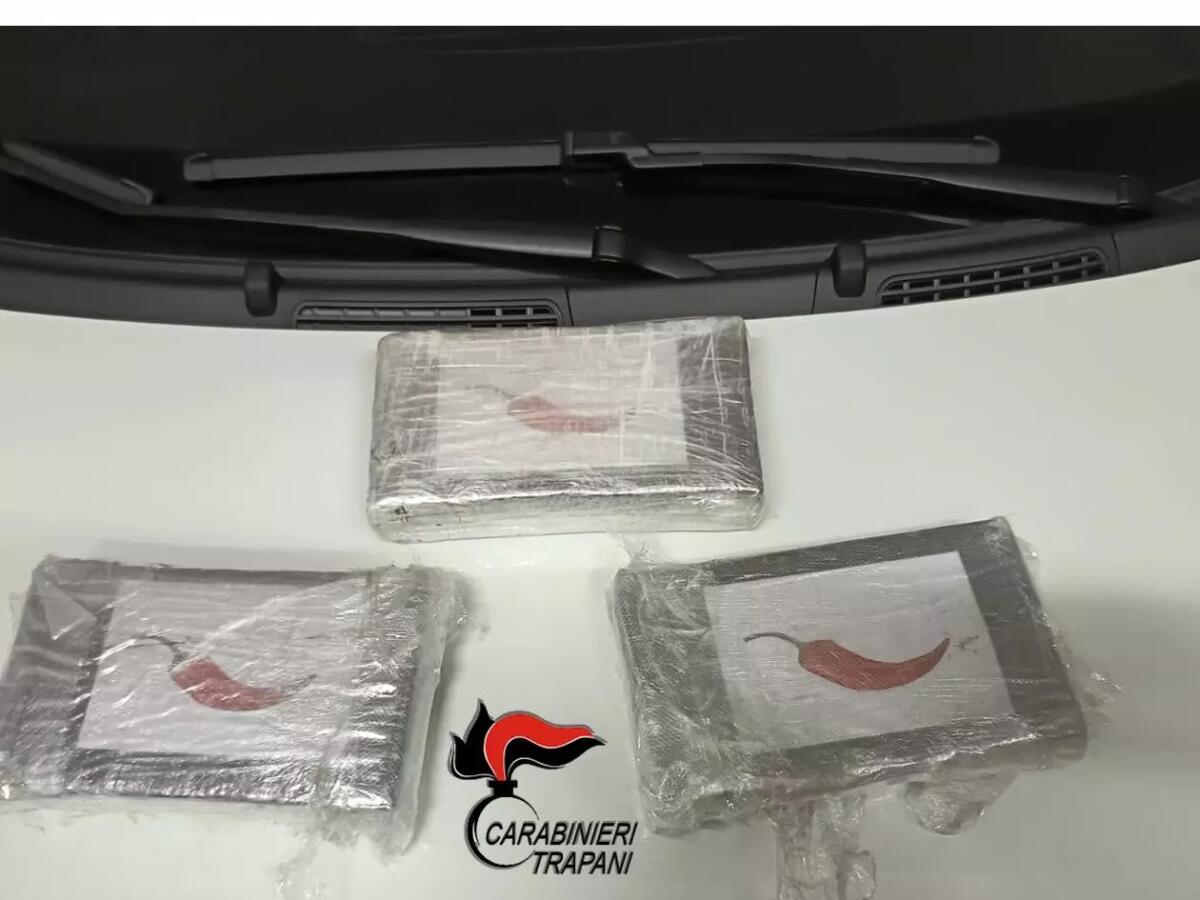 A Trapani con 3,5 chili di cocaina in auto, arrestati due calabresi - 