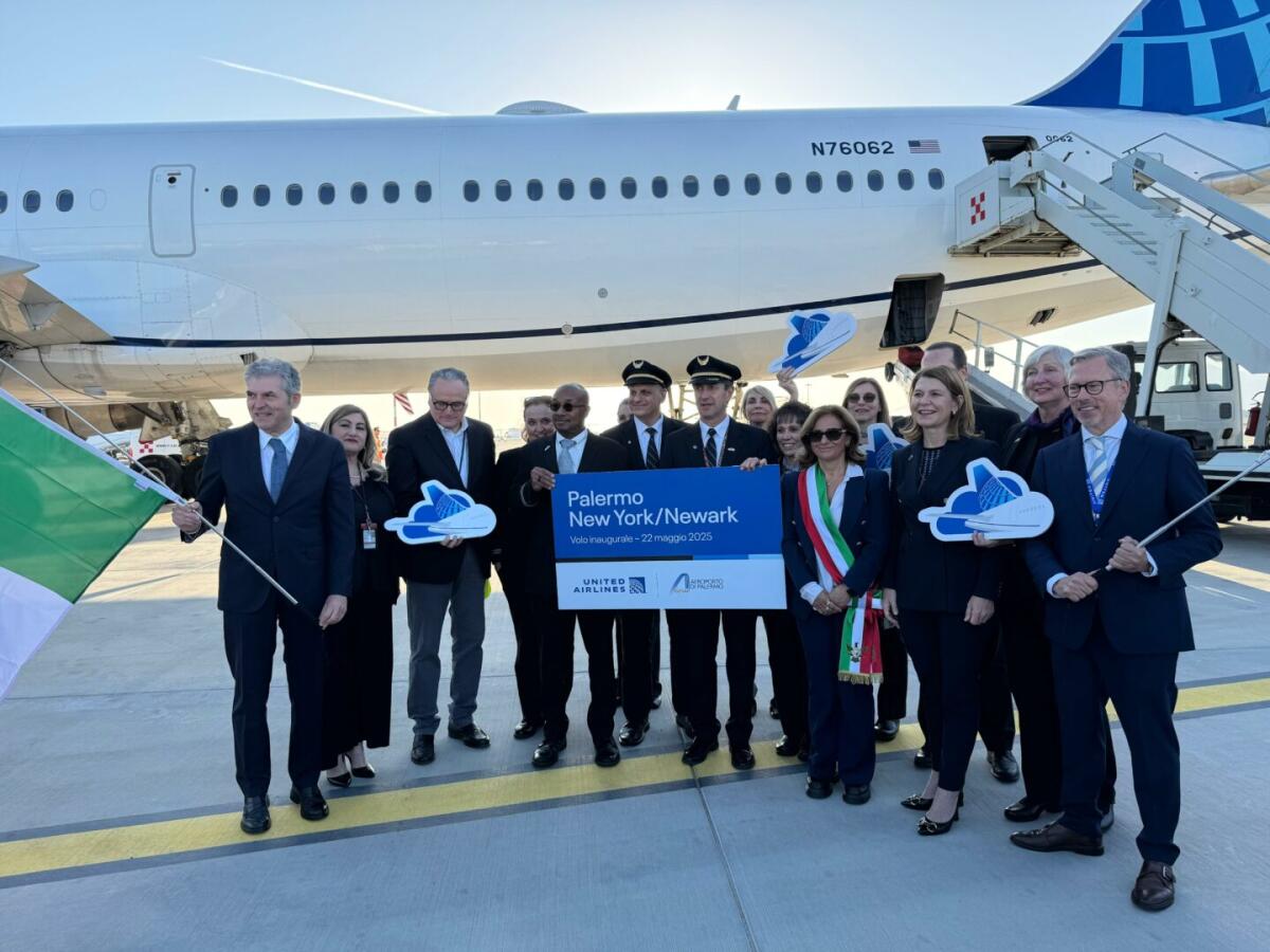 Inaugurato il volo New York-Palermo della compagnia United Airlines - 