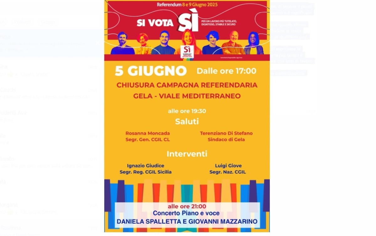 Referendum, giovedì in città si chiudono le iniziative: interventi e musica - 