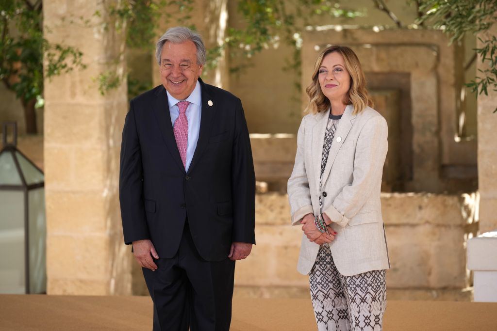Meloni vede Guterres in Canada, al lavoro per cessate il fuoco a Gaza -