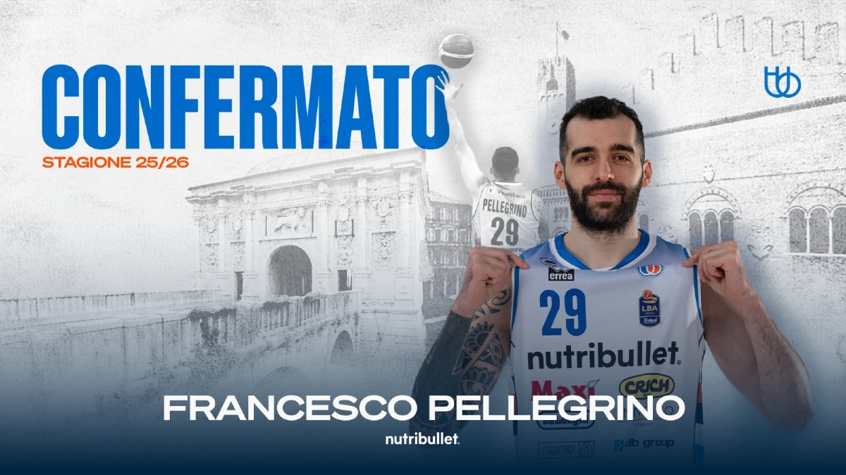 Basket, Pellegrino confermato da Treviso: il centro gelese ancora nel massimo campionato italiano - Francesco Pellegrino con la canotta di Treviso