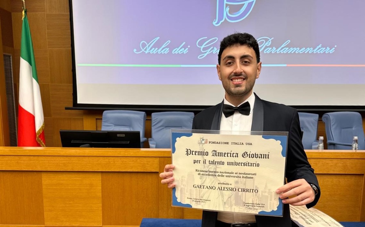 Premio "America Giovani" al riesino Cirrito: scelto dalla Fondazione Italia Usa - Gaetano Alessio Cirrito