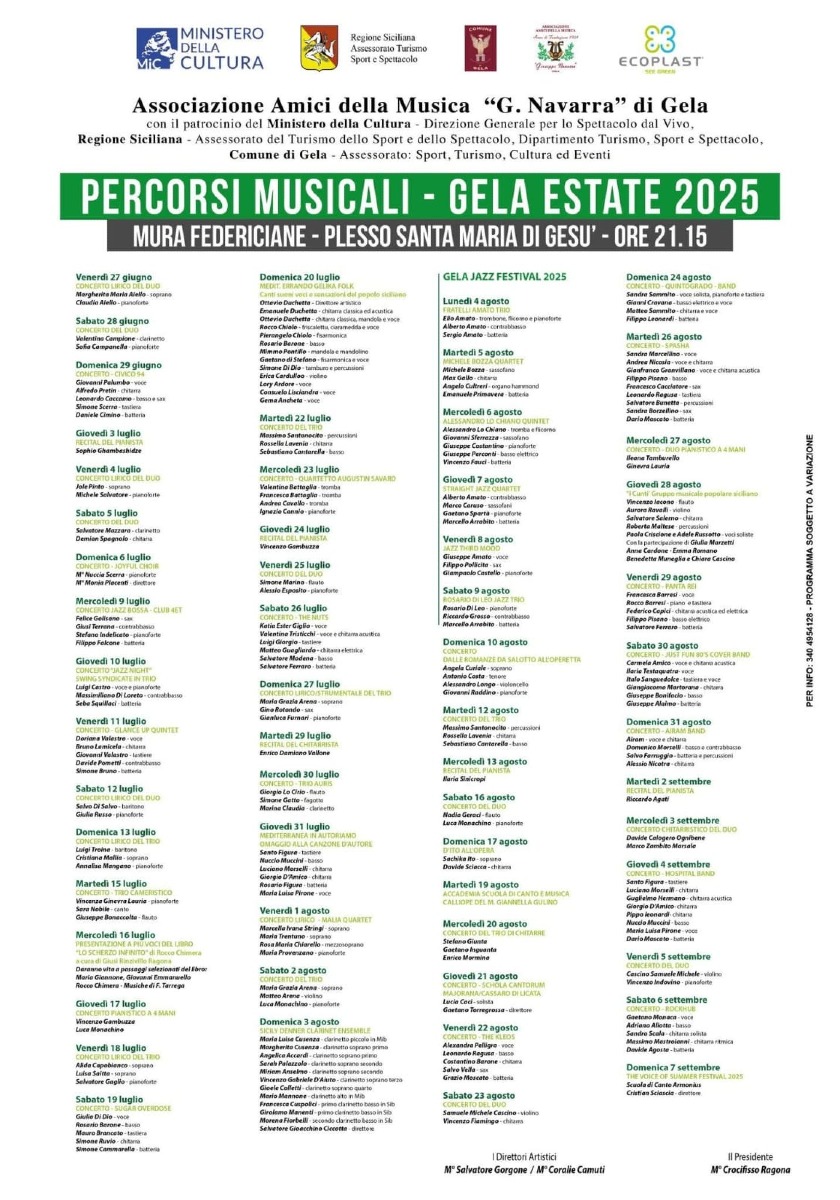 Percorsi musicali, 60 appuntamenti tra artisti nazionali e band locali - 