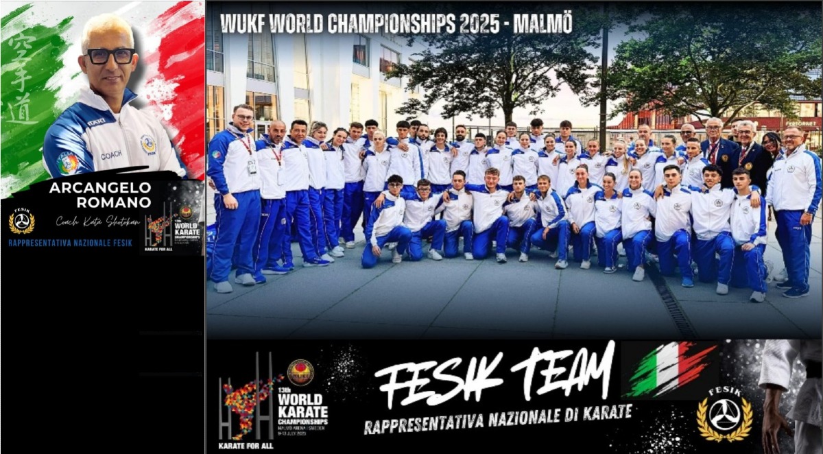 Mondiali in Svezia, risultati di rilievo per la nazionale di Kata Shotokan guidata da Romano -