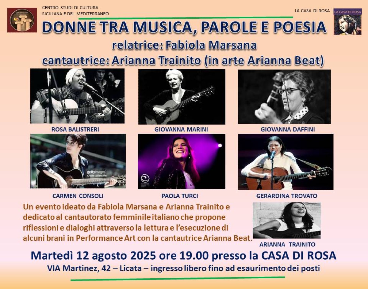 Donne tra Musica, Parole e Poesia: un viaggio nella creatività femminile alla Casa di Rosa - 