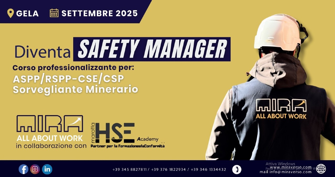 VIII Edizione Safety Manager in partenza: ultimi posti disponibili - 