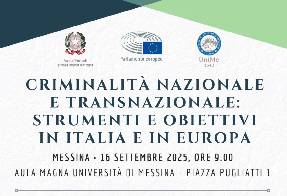 Il 16 settembre a Messina un convegno sulla criminalità - 