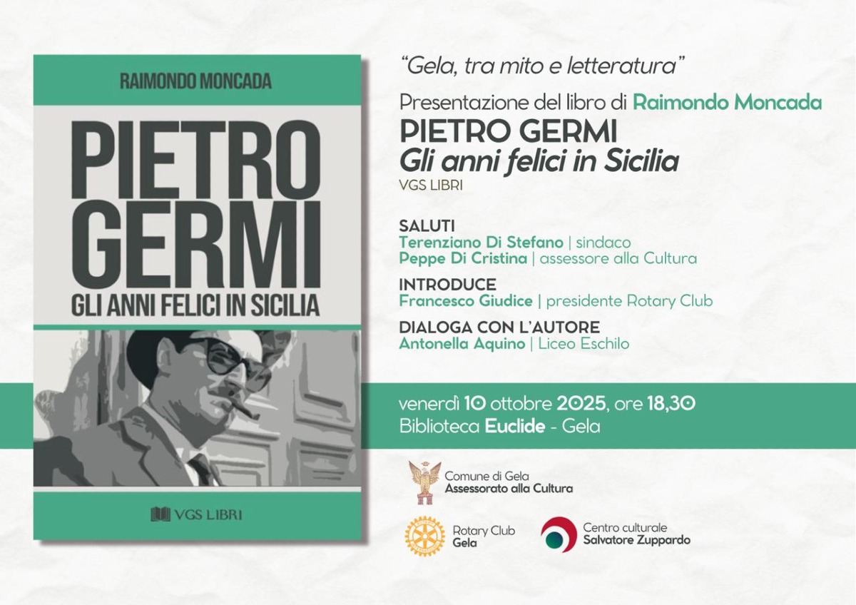 A Gela la presentazione del libro di Raimondo Moncada “Pietro Germi. Gli anni felici in Sicilia” - 