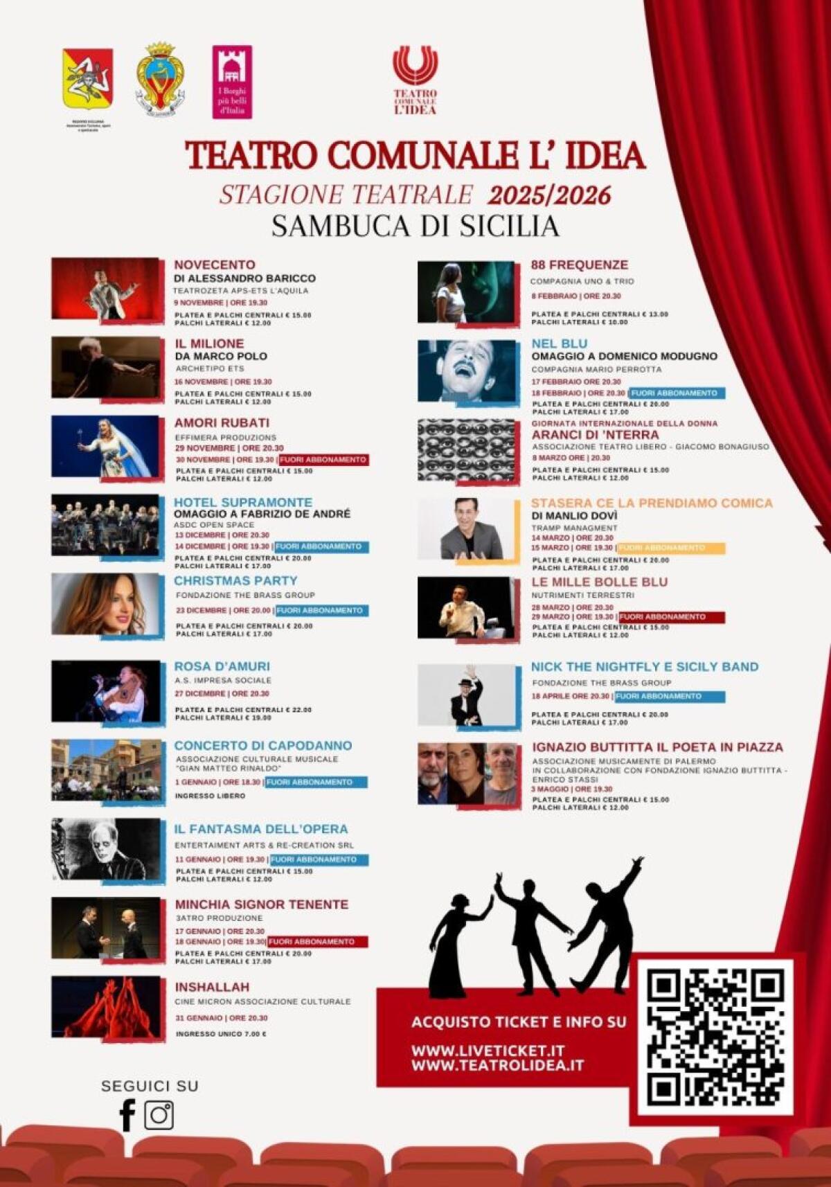 Prosa, musica e cabaret: si alza il sipario sulla nuova stagione del Teatro L’Idea di Sambuca di Sicilia - 