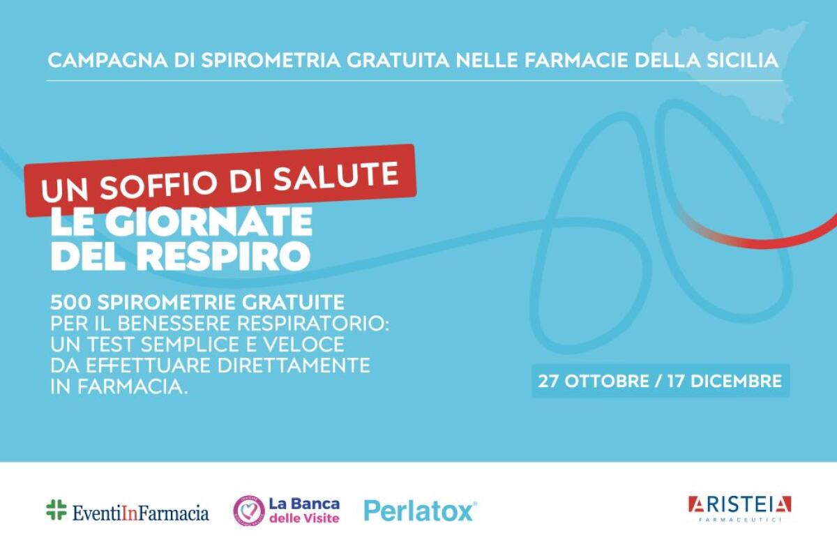 “Le Giornate del respiro”, test di spirometria nelle farmacie siciliane - 