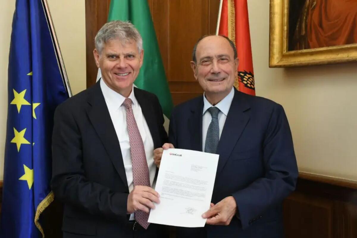 UniCredit versa 102,4 milioni di imposte alla Regione, Schifani “Aumento sostanzioso, economia in crescita consolidata” - 