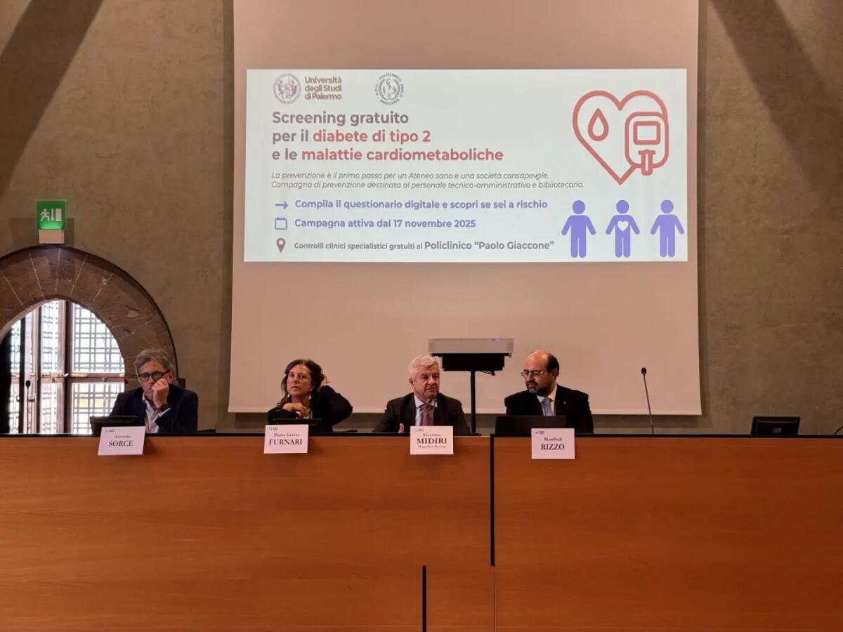 UniPa avvia uno screening gratuito per la diagnosi precoce del diabete, coinvolti 1.500 dipendenti - 