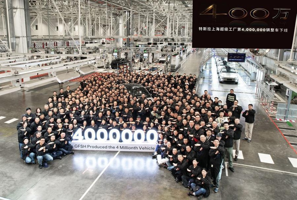 Cina, fabbrica Tesla di Shanghai raggiunge i 4 milioni di veicoli prodotti - 