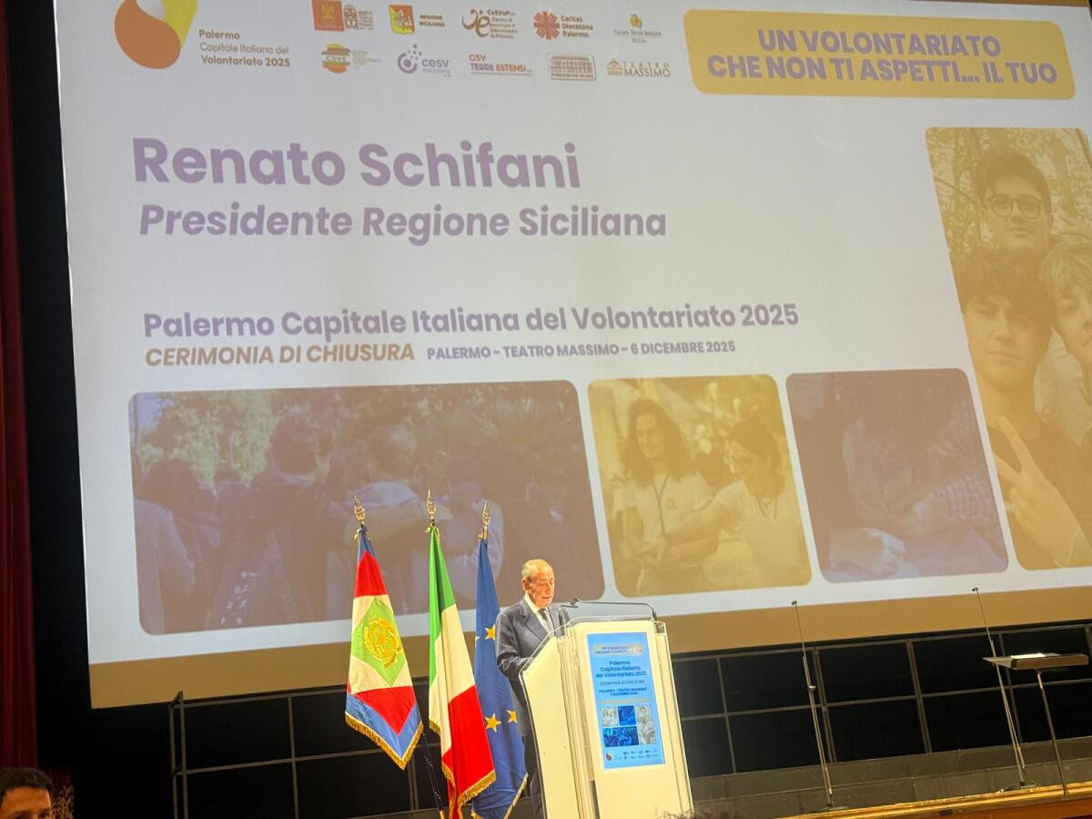 Palermo Capitale italiana del Volontariato 2025, Schifani: “Il terzo settore è una ricchezza italiana” - 