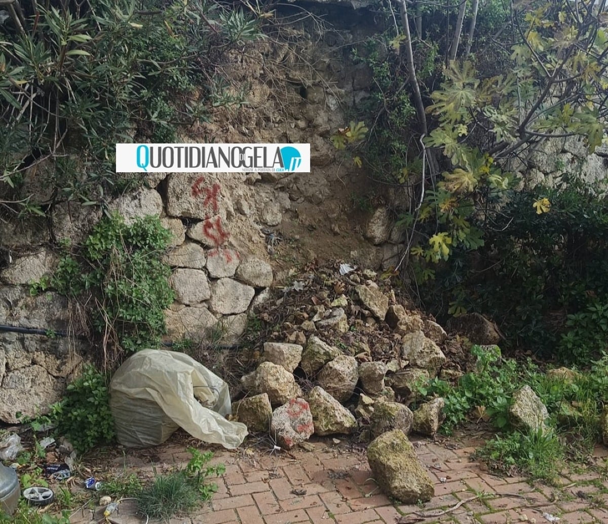 Cede un muretto nella villetta a poca distanza dai musei - 