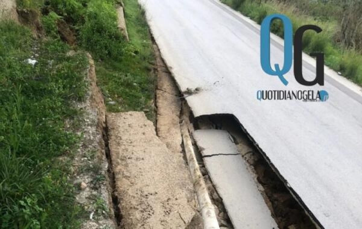 Niscemi, cedimenti anche sulla sp10: strada chiusa e rilevamenti in corso - I cedimenti sulla sp12