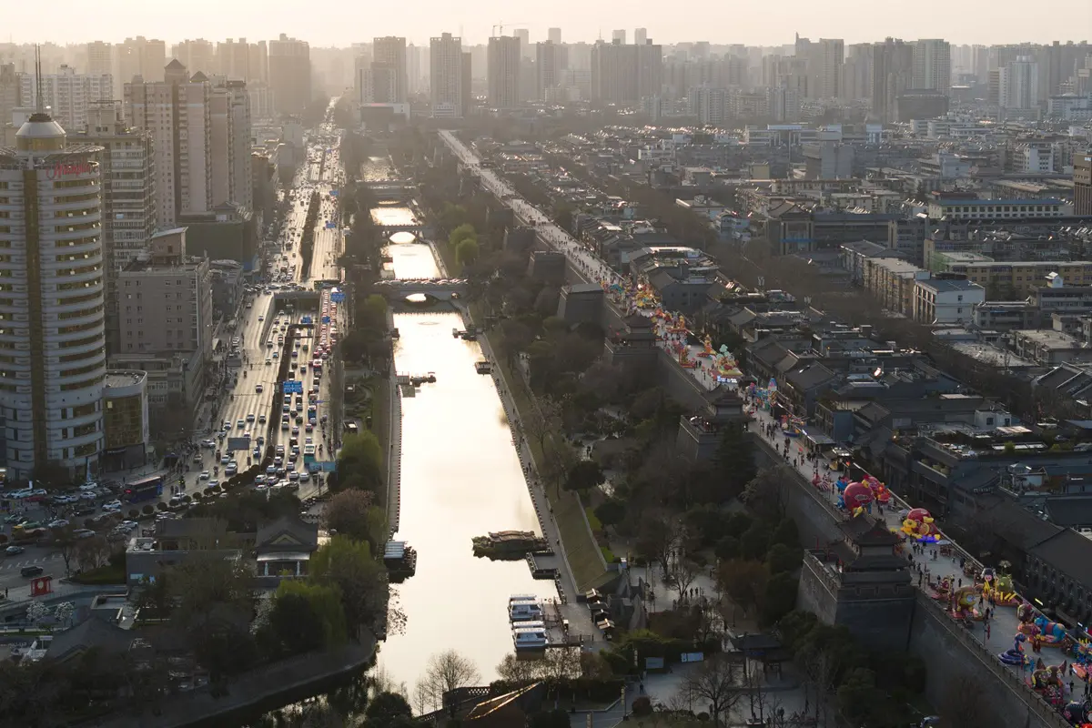Cina: Xi’an, completamente ricollegato antico fossato dopo oltre 70 anni - 