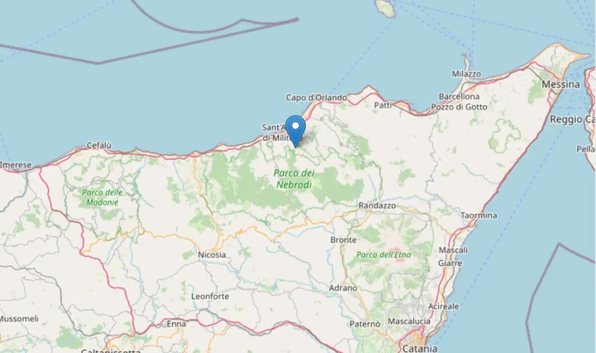 Due scosse di terremoto nel Messinese: epicentro a Militello Rosmarino sui monti Nebrodi - 