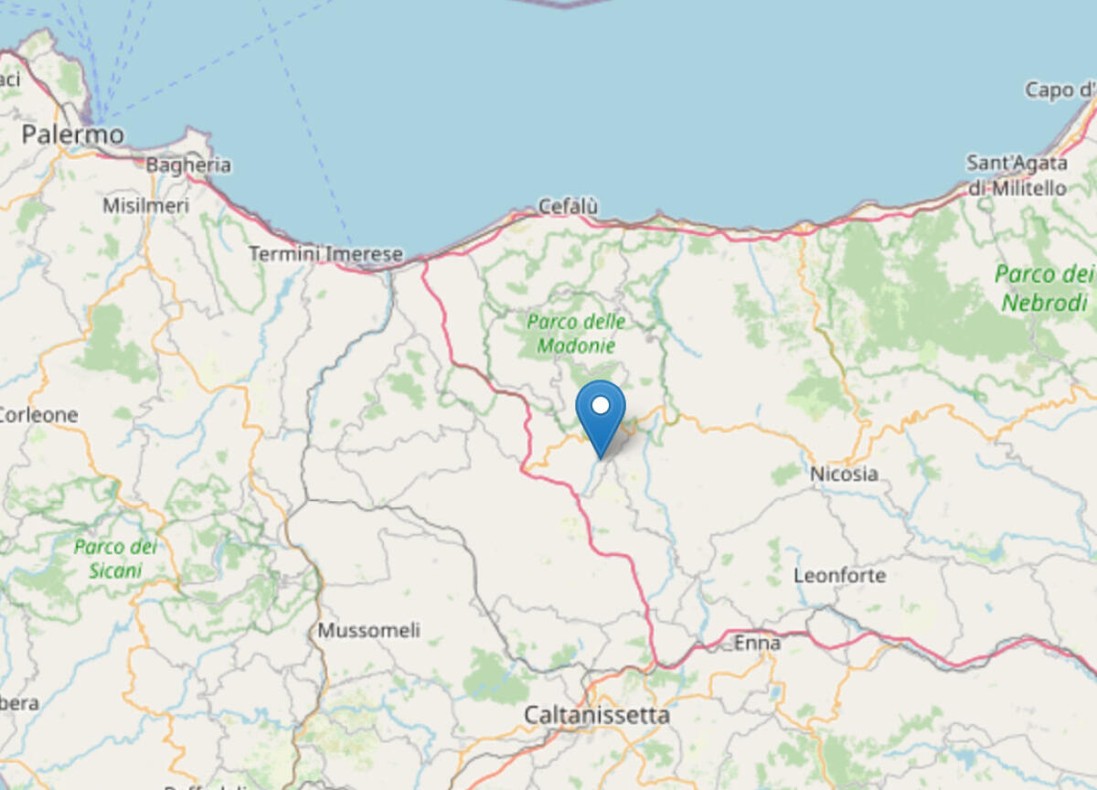 Scossa di terremoto nel Palermitano, sisma di magnitudo 3.1 a Blufi - 