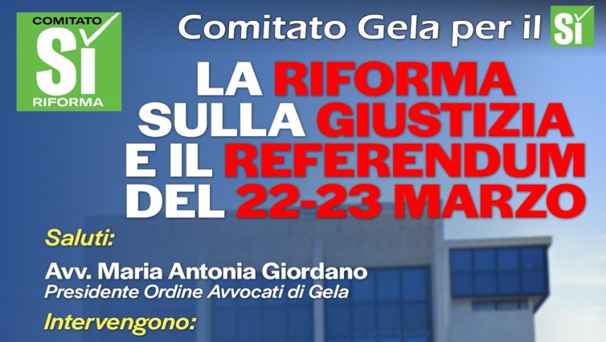 Riforma della giustizia, Il Comitato per il Si spiega il referendum del 22 e 23 marzo - 