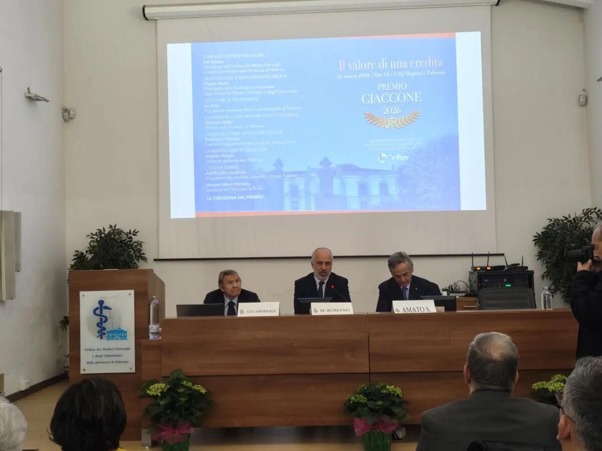 Il Premio Giaccone 2026 al dirigente medico dell’Asp Palermo Vincenzo Prestianni - 