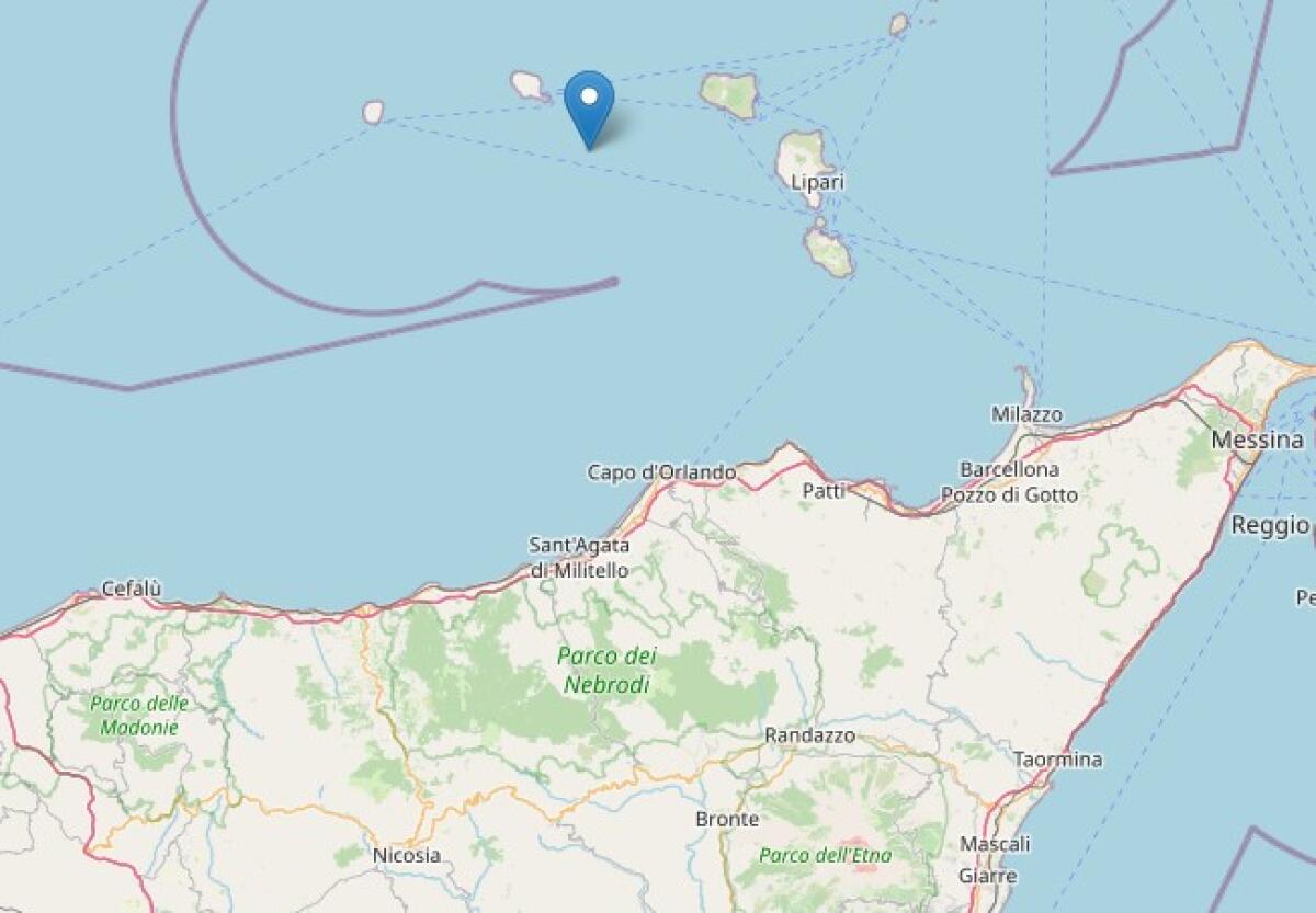 Scosse di terremoto al largo isole Eolie, la più forte di magnitudo 3.7 - 