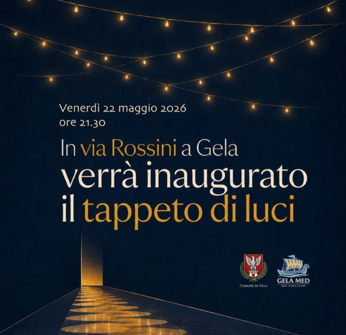Tappeto di luci in via Rossini e via XXIV Maggio - 