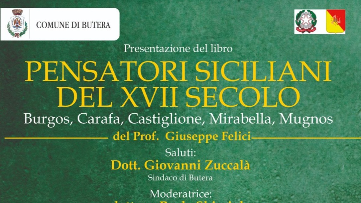 “Pensatori siciliani del XVII secolo” , Giuseppe Felici  presenta il suo nuovo libro - 