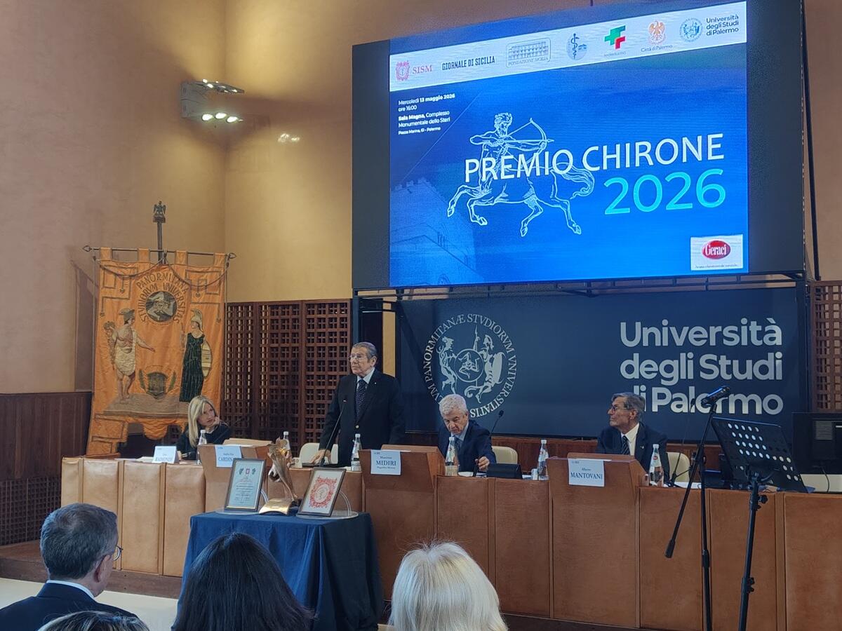 Unipa, a Palazzo Steri conferito il premio Chirone ad Alberto Mantovani - 
