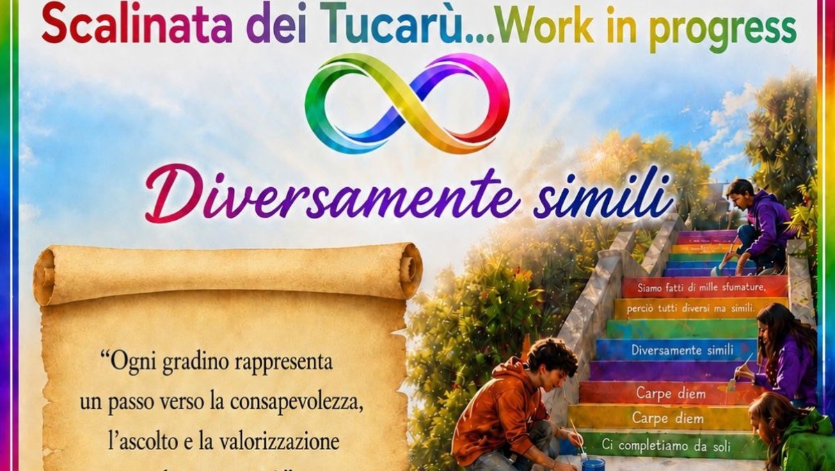 “Scalinata dei Tucarù”, un’opera di inclusione, colori e consapevolezza - 
