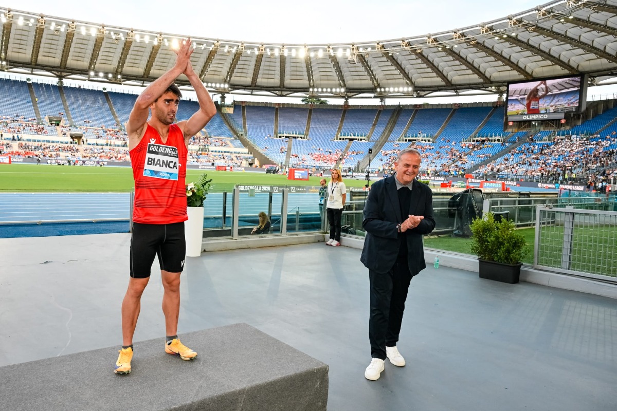 Salvo Bianca vola sui 100 metri al "Golden Gala" di Roma: vittoria allo stadio Olimpico - 