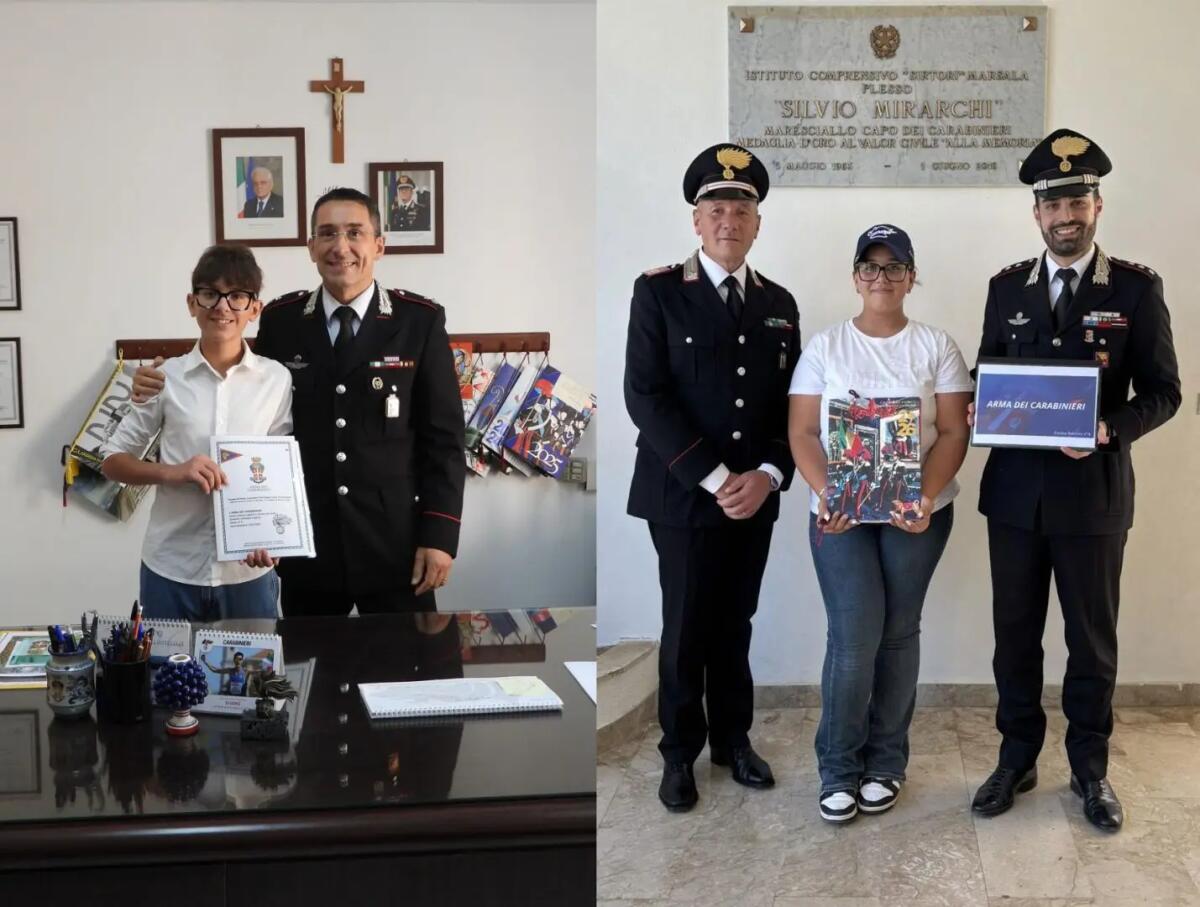 Nel Trapanese i Carabinieri al centro dell’esame di 3^ media di due studenti - 
