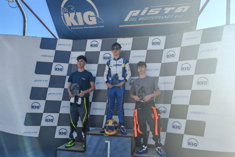 Matteo Bagnato sul podio al Kig