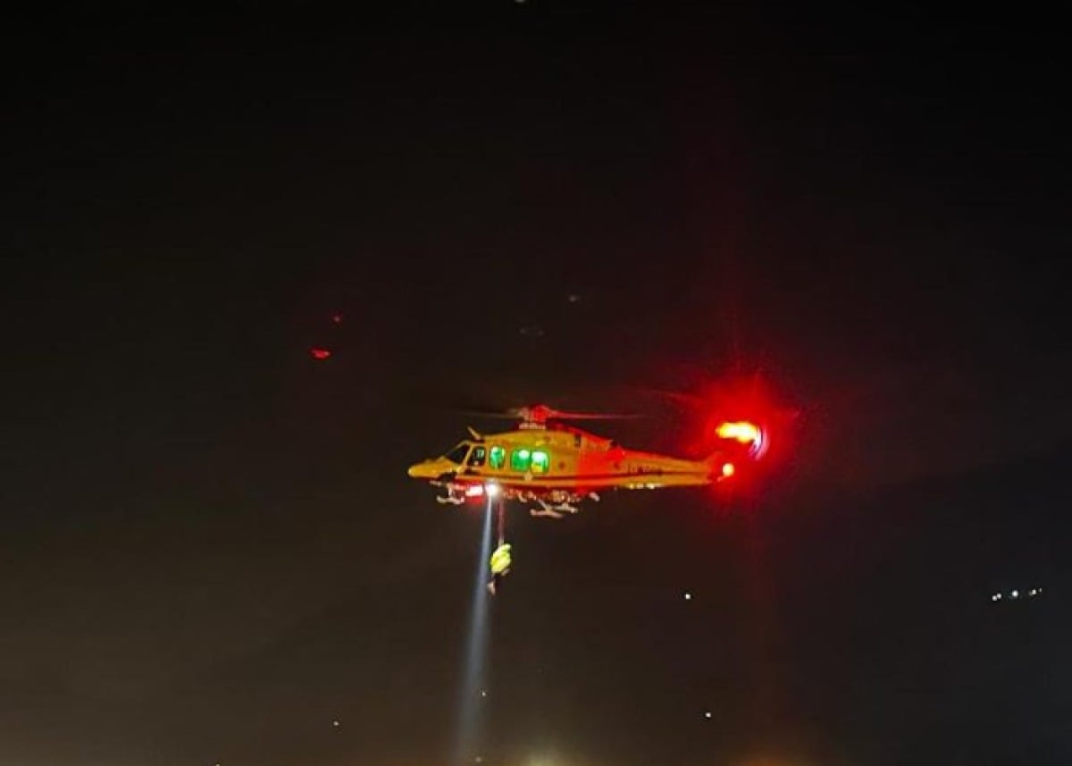 Nella notte trasferimento in elisoccorso, paziente con emorragia interna - 