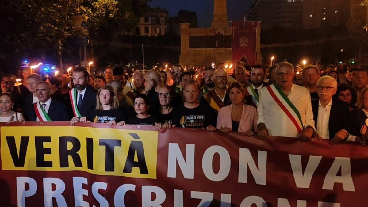 “Paolo vive”, a Palermo una fiaccolata per ricordare la strage di via D’Amelio - 
