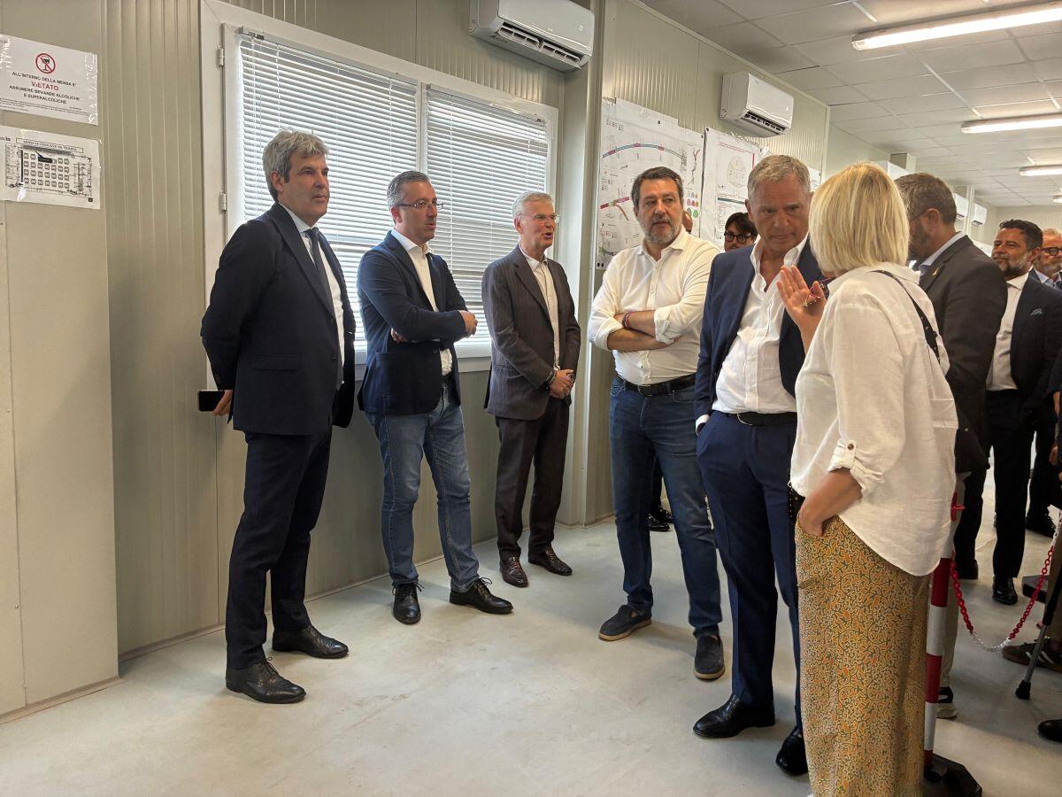 Anas, sopralluogo Salvini al cantiere del Raccordo tra Autostrada A4 e Valtrompia - 