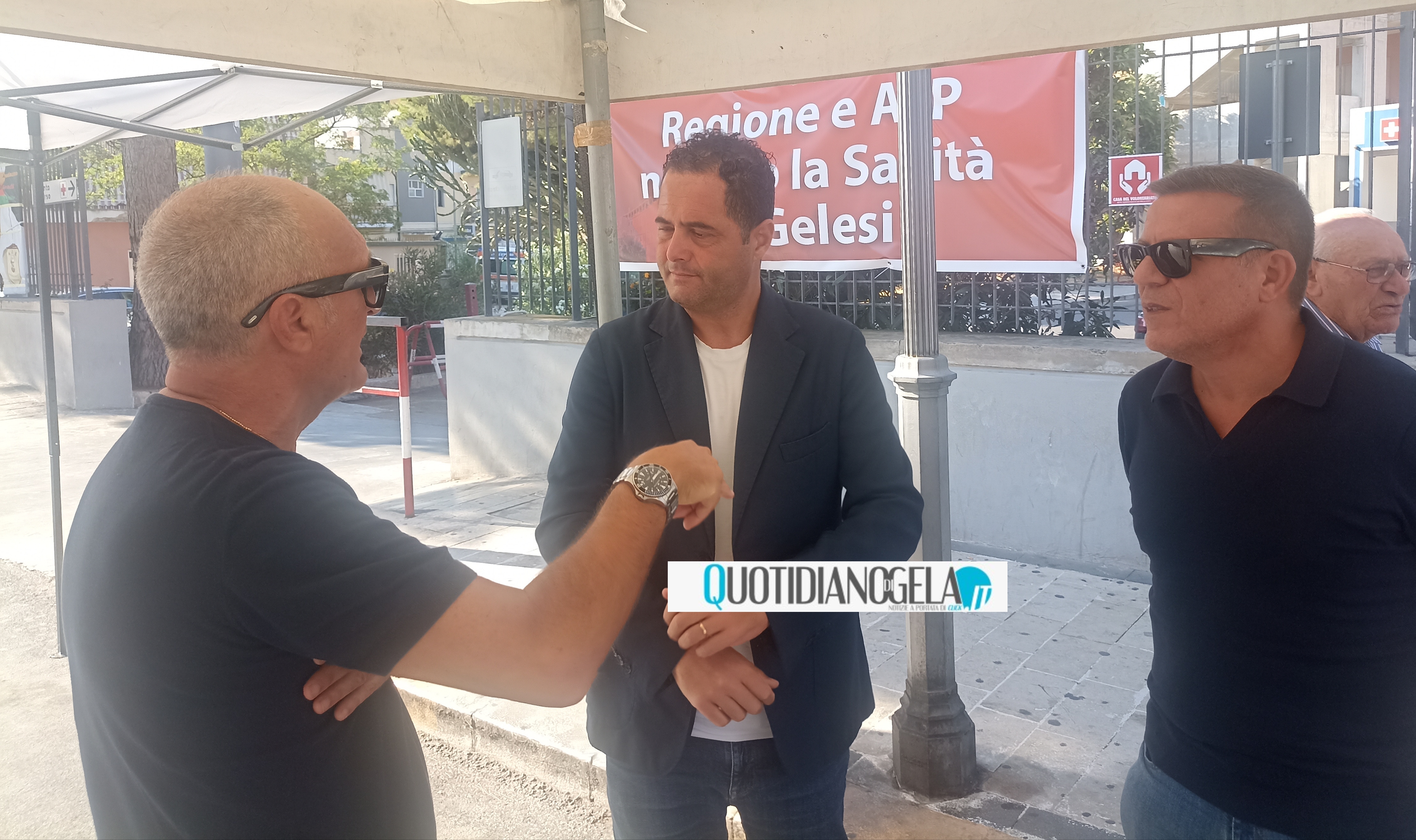 FI al presidio, "garanzie da Regione ci sono": "Ora incontro con il manager" - Di Stefano insieme ai forzisti Biundo e Cirignotta 