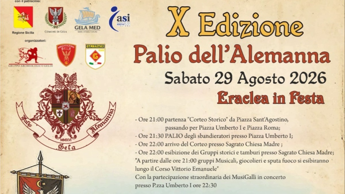 Al via la X edizione del Palio dell’Alemanna  - 
